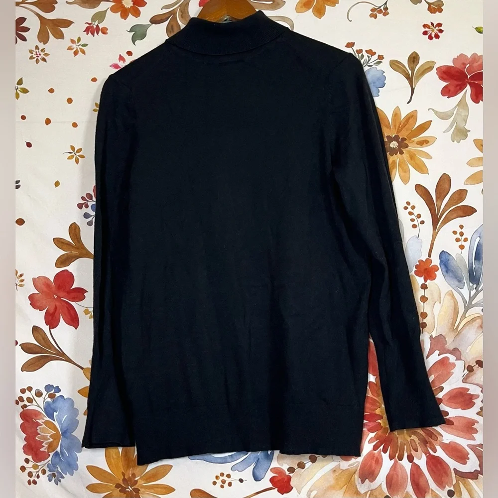 Torrid 0/L Black Workwear Office Fall Winter Studded  Teacher Turtleneck Sweater
